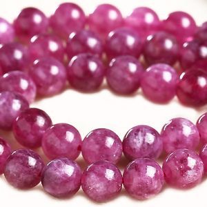 Бусины из камня на нити 4 мм, сиреневый, Dyed Color Chalcedony
