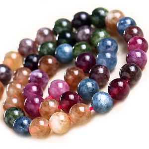Бусины из камня на нити 4 мм, цветной, Dyed Color Chalcedony