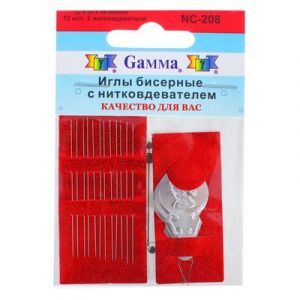 Иглы бисерные "Gamma" NC-208, d 0.34 мм, 6 шт
