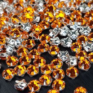 Шатоны Preciosa Chaton Rose MAXIMA, Sun 90310, ss16 в серебряном цапе