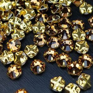 Шатоны Preciosa Chaton Rose MAXIMA,Smoked Topaz 10220, ss16 в золоте Шатоны Preciosa Chaton Rose MAXIMA,Smoked Topaz 10220, ss16 в золоте