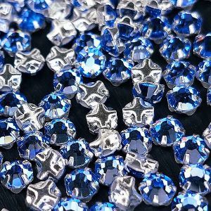 Шатоны Preciosa Chaton Rose MAXIMA, Light Sapphire 30020, ss16 в серебре