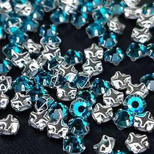 Шатоны Preciosa Chaton Rose MAXIMA, Blue Zircon 60230, ss16 в серебре