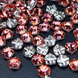 Шатоны Preciosa Chaton Rose MAXIMA, Padparadscha 90350, ss16 в серебре Шатоны Preciosa Chaton Rose MAXIMA, Padparadscha 90350, ss16 в серебре
