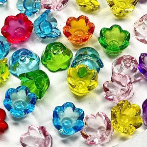 Бусины колокольчики карамельки, 10 мм, цветные