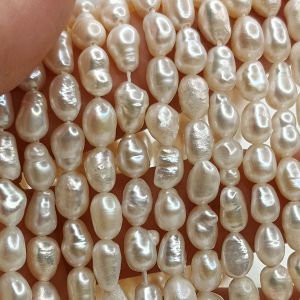 Бусины жемчужные 4-5 мм, натуральные