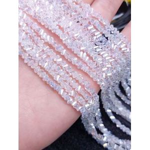Бусины Трианглы (Triangle beads) на нити, цвет кристалл AB