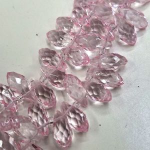 Капли на нити с боковым отверстием 021 dyed, розовый Капли на нити с боковым отверстием 021 dyed, розовый