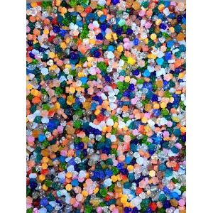 Бусины для рукоделия стеклянные, набор  FLOWERS, микс, 50 г