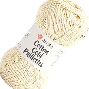 Пряжа для вязания Коттон Голд Пайетки YarnArt 7103