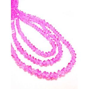 Бусины Трианглы (Triangle beads) на нити, фуксия (окрашеный)