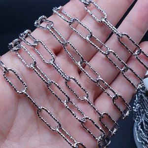 Цепочка Якорная, 17х7,5 мм, 50 см, серебристый