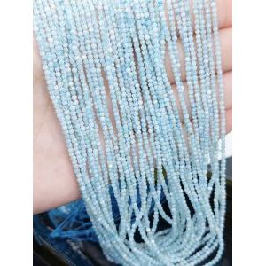 Бусины из камня на нити, амазонит, 1-2 мм, гранёные Бусины из камня на нити, амазонит, 1-2 мм, гранёные