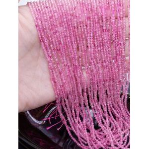 Бусины из камня на нити, Кварц, 2-3 мм, гранёны