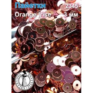 Пайетки плоские 2345, Orange Irise 3 мм
