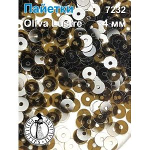 Пайетки плоские 7232, Oliva 4 мм