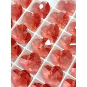 Подвеска Heart Fancy Stone 14 мм, Padparadscha