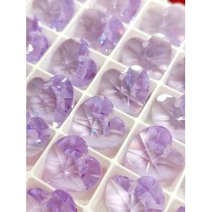 Подвеска Heart Fancy Stone 14 мм, Light Amethyst