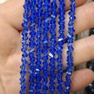 Бусины Трианглы (Triangle beads) на нити 009, синий