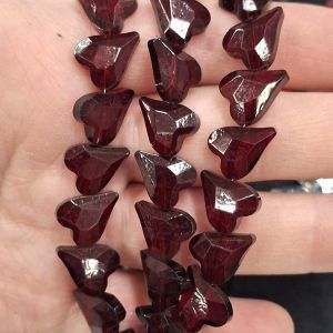 Бусины Сердечки (Heart beads) на нити 9х12 мм, 029, тёмно-красный Бусины Сердечки (Heart beads) на нити 9х12 мм, 029, тёмно-красный