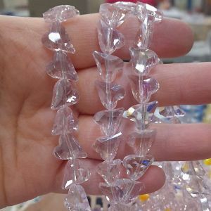 Сердечки (Heart beads) на нити 9х12 мм, 048, светло-розовый Сердечки (Heart beads) на нити 9х12 мм, 048, светло-розовый