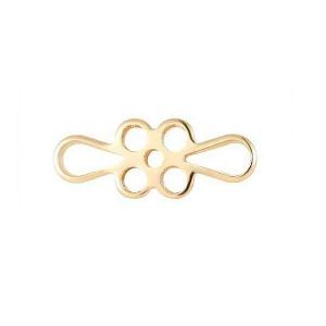 Коннектор "фигурный", 14,3х5,6 мм, золото 14k