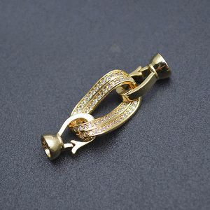 Винтажный замочек со стразами Лента, 10х37 мм, Gold plated Винтажный замочек со стразами Лента, 10х37 мм, Gold plated