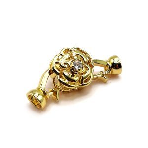 Винтажный замочек Цветок, 29х13 мм, Gold plated Винтажный замочек Цветок, 29х13 мм, Gold plated