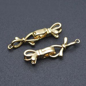 Винтажный замочек со Бантик, 7х31 мм, Gold plated