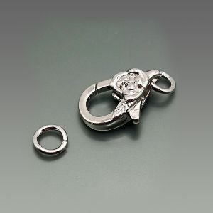 Замок-карабин Цветок, 19х10 мм, silver Замок-карабин Цветок, 19х10 мм, silver