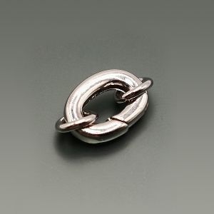 Замок-карабин Овал, 15х7 мм, silver