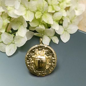Подвеска Скарабей, 17,3 мм, золото 18K