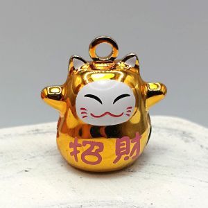 Колокольчик японский котик, 21х20 мм, золотой