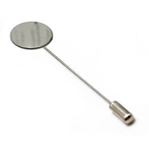 Основа для броши, булавка 75х15 мм, silver 
