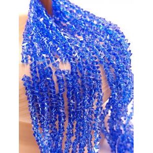 Бусины Трианглы (Triangle beads) на нити 009, синий