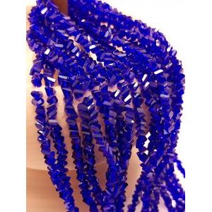 Бусины Трианглы (Triangle beads) на нити 010, тёмно-синий