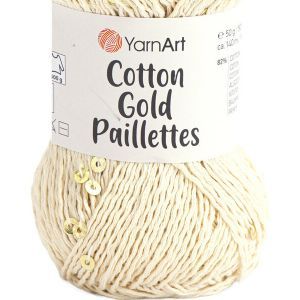 Пряжа для вязания Коттон Голд Пайетки YarnArt 7103