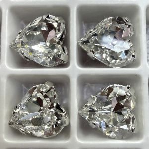 Страз в цапе сердце 3025-101, Crystal, К9