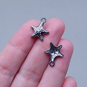 Подвеска Морская звезда 3, 16х13,5 мм, серебро