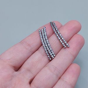 Трубочка рифлёная, 20х2 мм, родий, 1 штука Трубочка рифлёная, 20х2 мм, родий, 1 штука