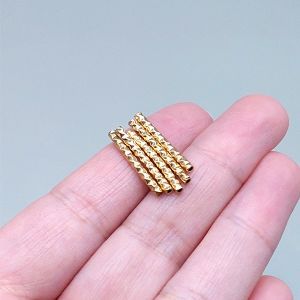 Трубочка рифлёная, 15х2 мм, золото, 1 штука Трубочка рифлёная, 15х2 мм, золото, 1 штука