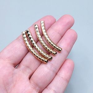 Трубочка рифлёная, 36,5х3 мм, золото, 1 штука Трубочка рифлёная, 36,5х3 мм, золото, 1 штука
