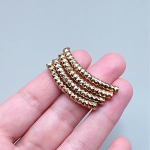 Трубочка рифлёная, 36,5х3 мм, золото, 1 штука Трубочка рифлёная, 36,5х3 мм, золото, 1 штука