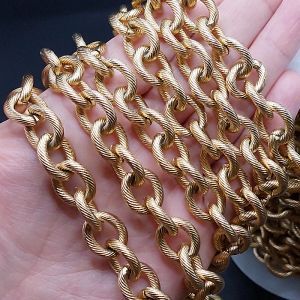 Цепочка Якорная, 12 мм, 50 см, золотистый