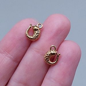 Замочек-крючок Рыбка, 9х6 мм, золотистый К18