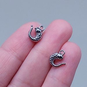 Замочек-крючок Рыбка, 9х6 мм, серебристый