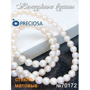 Жемчужные бусины на нити 70172 матовые, цвет розовый светлый