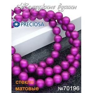 Жемчужные бусины на нити 70196 матовые, цвет фиолетовый